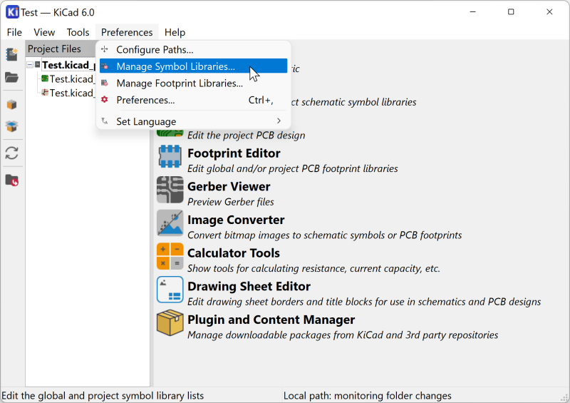 symbol library manager