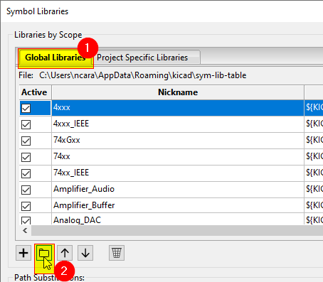 symbol library manager
