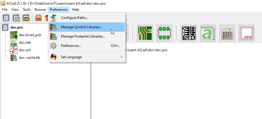 symbol library manager
